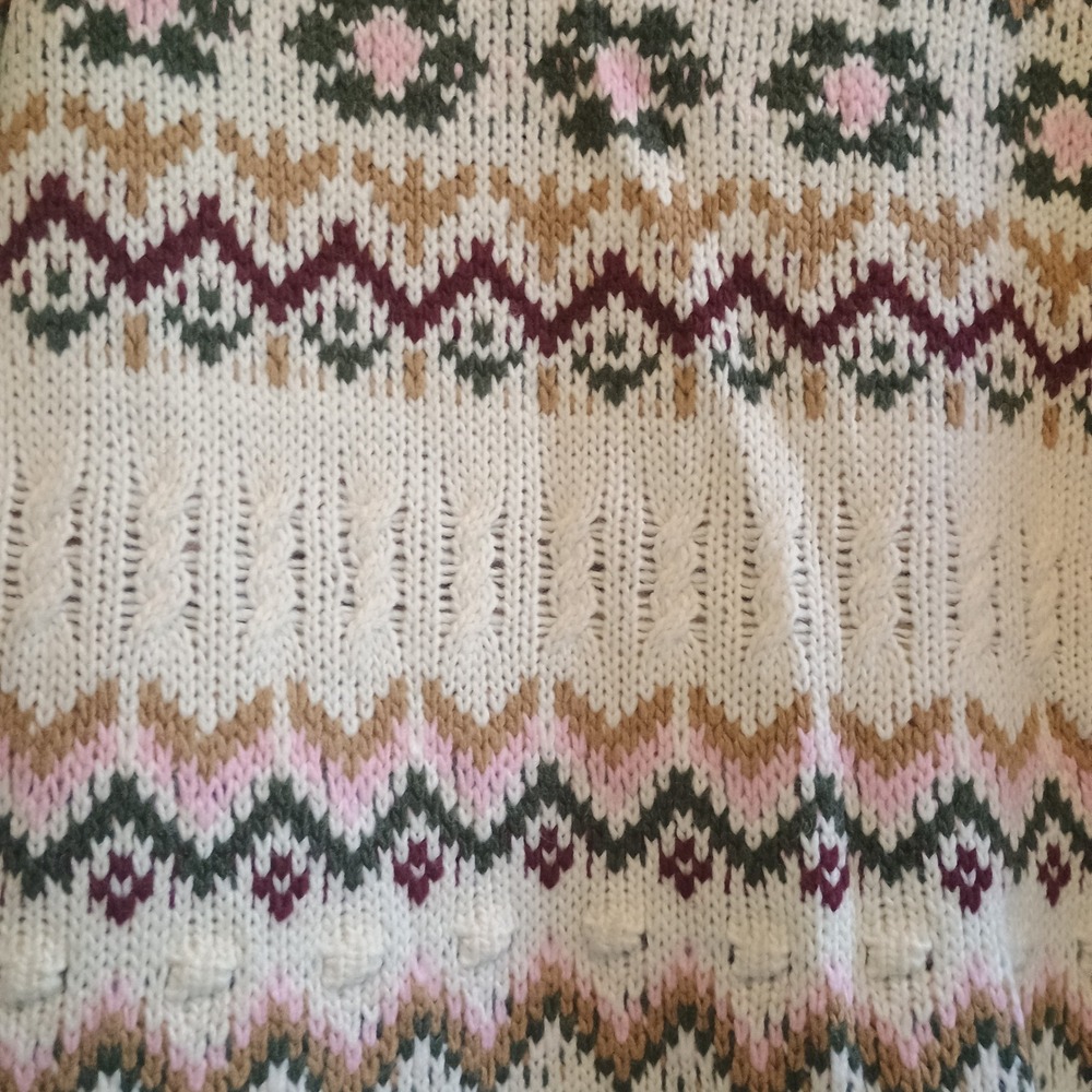 Perfectly Priscilla Large Nordic Fair Isle Tunic‎ Sweater Dress Wool Blend NWT - Picture 6 of 14